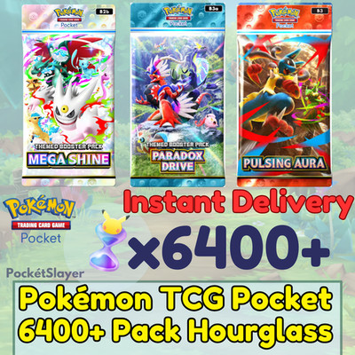 【INSTANT AUTO SEND】 Pokemon TCG Pocket Trading Card Game with 6400+ Hourglass