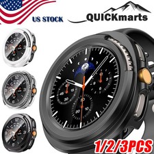 For Samsung Galaxy Watch 8 Classic 46mm Hard Case Tempered Glass Screen Cover