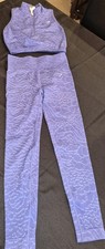 Gymshark Adapt Animal Seamless Set - Crop Top Half Zip Size M and SM Legging