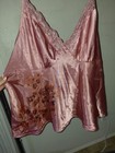 Avenue Body Satin Set Sleepware Lingerie Cami Bottoms Rose Size 30 32 Plus 3x 4x — photo 1