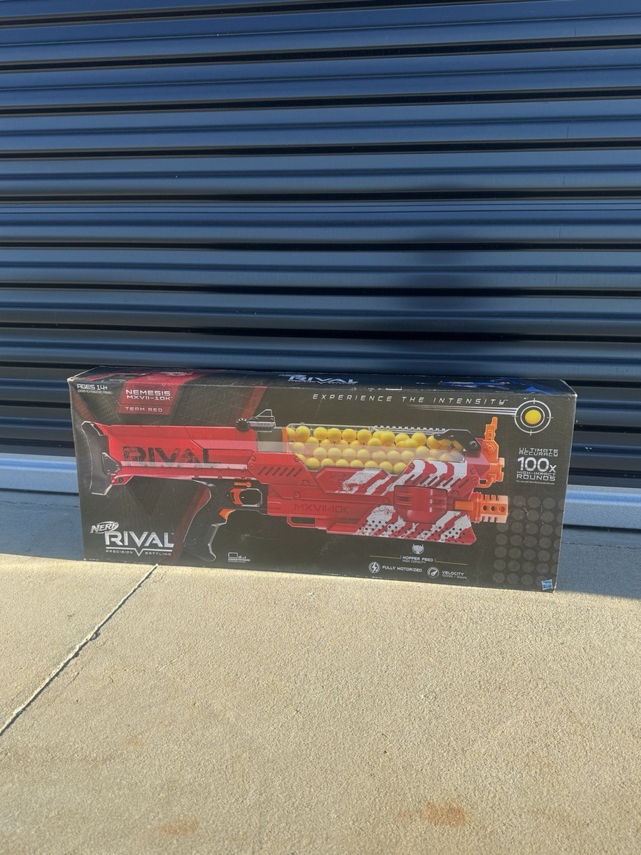 Nerf Rival Nemesis Motorized Blaster MXVII-10K Red, 100 Balls NEW