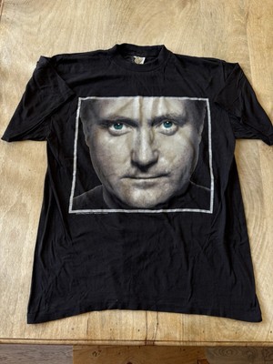 RARE Vintage Black Single Stitch PHIL COLLINS Both Sides Tour 1994 T-Shirt XL