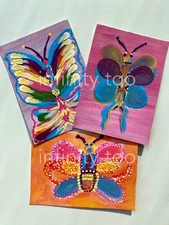 ACEO Mystery Butterfly Cards Nature ORIGINAL Animal Acrylic painting InfinityToo