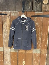 Brookhaven Zip-Up Hoodie Jumper Cardigan Grey Logo Pockets Streetwear Size 8