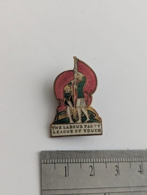 Labour Party Bund der Jugend Vintage Emaille Knopf Abzeichen Fattorini