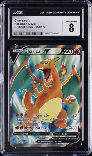 Charizard V graded CGC 8 for sale on eBay