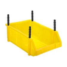Cestini con mensola in plastica 16,5" x 10,4" x 6,4" contenitori da parete, giallo