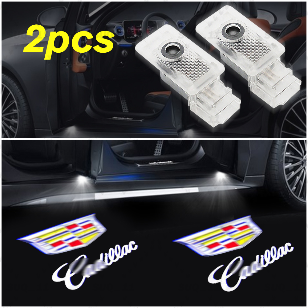 2x Ghost LED Car Door Step Lights for ATS SRX XT5 XTS – Multicolor Shadow Lighting