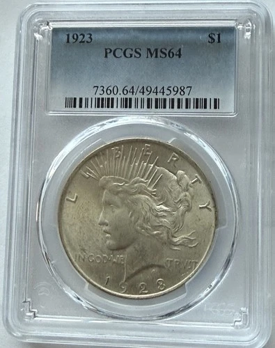 1923 Peace Dollar PCGS MS64 Philadelphia $1 Silver Coin KM#150