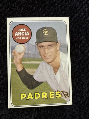 1969 Topps #473 Jose Arcia Name in White Padres RARE VARIATION Vgex