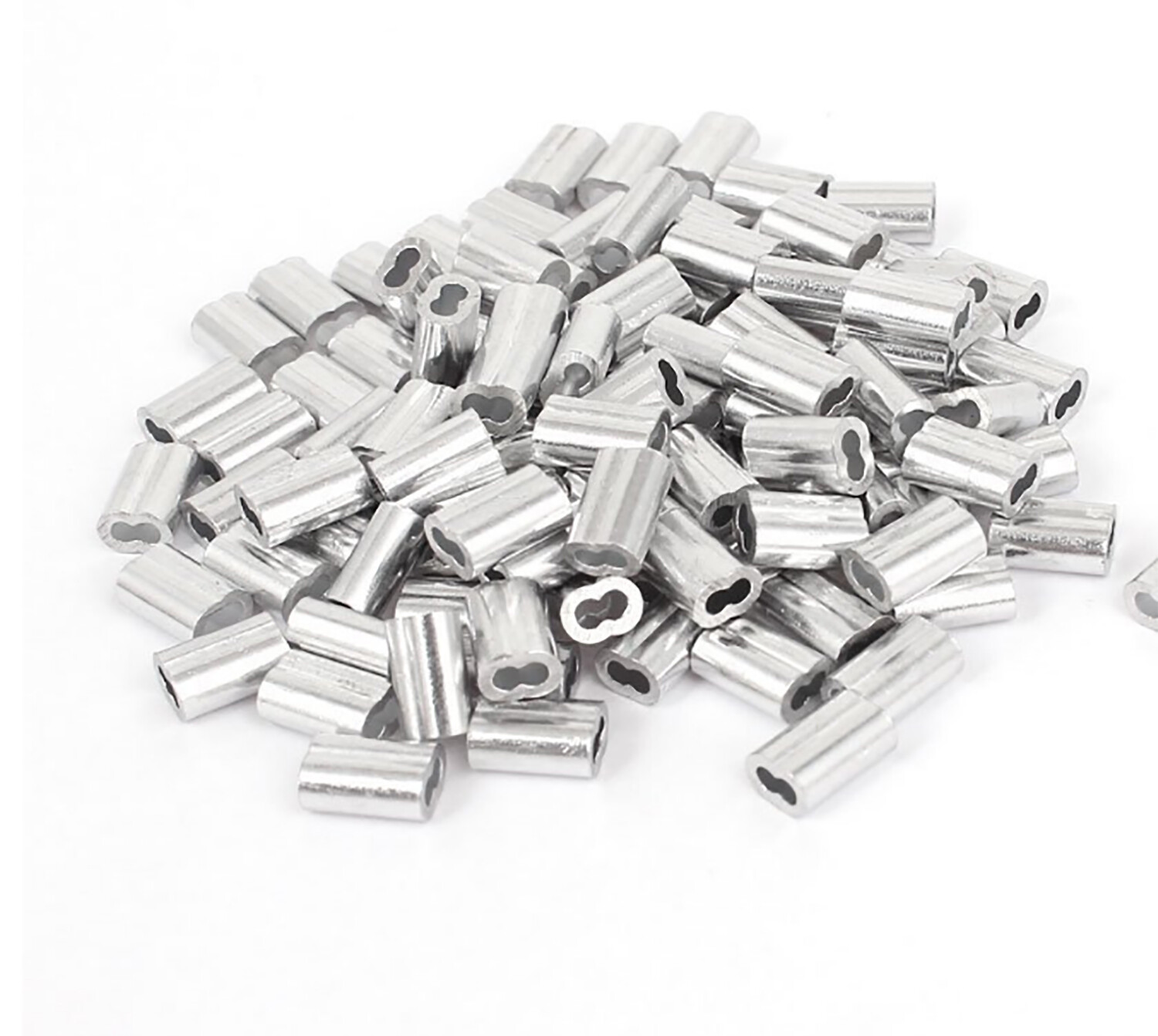 1/16" Aluminum Swage Sleeves for Wire Rope Cable Clip Crimps 100 200 500 1000 PK