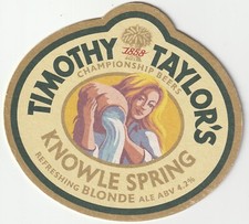 BEER MAT - TIMOTHY TAYLOR'S BREWERY - KNOWLE SPRING - (Cat 112) - (2017)