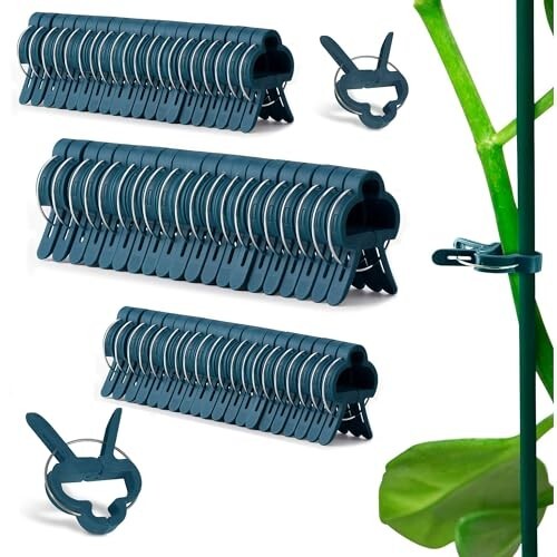 Tomato Clips for Garden 40/60 Reusable Plastic Tomato Plant Clips for Support - Picture 1 of 19