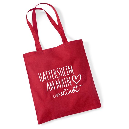 Sacchetto di iuta Hattersheim am Main innamorato borsa cotone idea regalo souvenir P - Foto 13 di 36