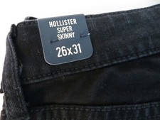 Hollister Super Skinny 26x31 Black Straight Leg Jeans New With Tags