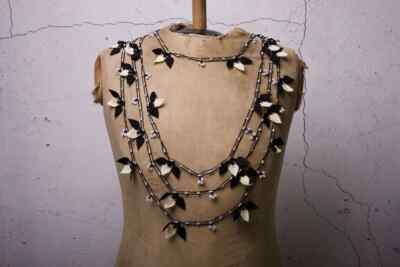 Oya Crochet Necklace Needle Lace 144.09'' BRAND NEW FAST Shipment halime-010