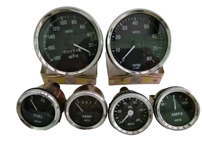 Smiths Kopie Kit-Elec Temperatur + Öl + Benzin+Amp+ Tacho 180-0MPH + 0-80RPM