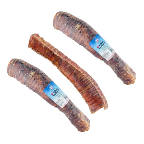 : Bison Trachea 3 Pack - 12"-13" - Dog Half Trachea Chew Treat, Lg-XL Dogs, P...