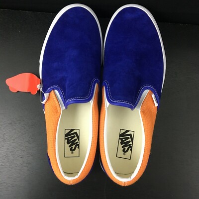 Vans Classic Slip On Suede Shoes Royale Blue Apricot Buff  display picture 1
