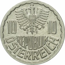 #580084 M&uuml;nze, &Ouml;sterreich, 10 Groschen, 1985, Vienna, UNZ, Aluminium, KM:2878