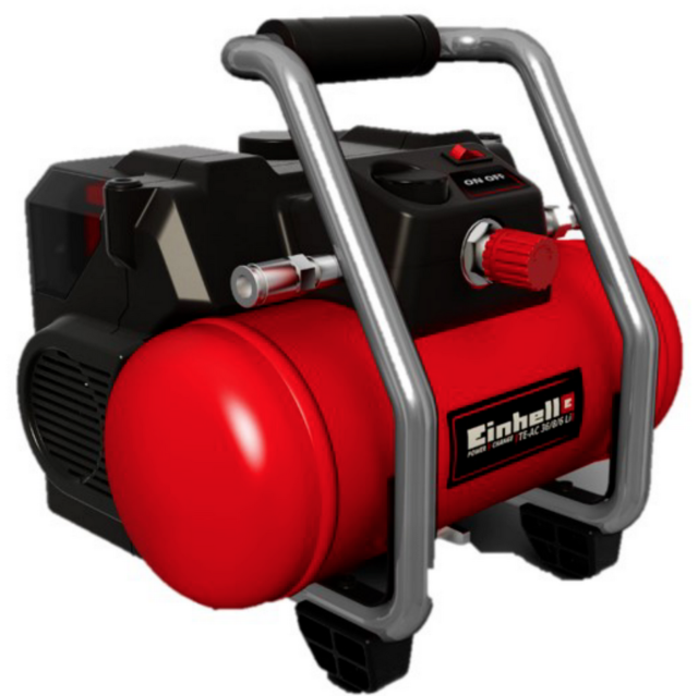 Einhell TE-AC 36/6/8 Li OF Set-Solo Compressore d`Aria 8 Bar 1 Cilindro - Rosso