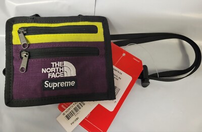New Supreme The North Face Expedition Travel Wallet Sulfur Rare Authentic 2018