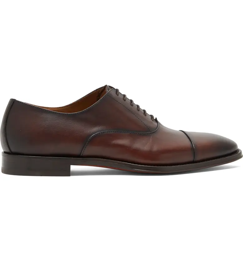 Antonio Maurizi Leather Cap Toe Oxford Dress Shoes Brown Size 44 AWESOME Men main image 3
