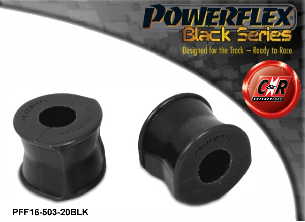 Powerflex Black Fr o, Spazzole 20mm per Fiat 500 1.2-1.4 07on PFF16-503-20BLK