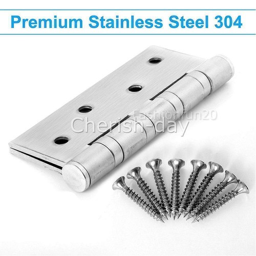10 Sets STAINLESS STEEL Door Hinges Butt Hinges 304 grade 100*75*3mm + Screws - Picture 2 of 8