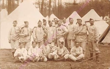 Postcard Photo Militaria Camp 1913