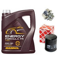 MotoröL Set 5W30 5 Liter + ÖLfilter + ÖLablassschraube FüR Mitsubishi L 300 ASX