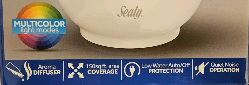 🌈 Breathe Easy! Sealy Ultrasonic Humidifier + Aroma Diffuser | Quiet + Color G - Image 2 of 4