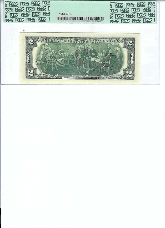 2009 $2 FRN FR1939-K* PCGS 64 PPQ, Dallas * Note S/N K00015416*!!! - Image 2 of 2