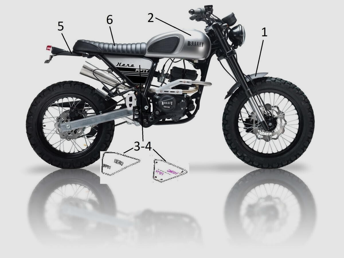 Bullit Bluroc Hero 50cc Engines Parts Available To Order