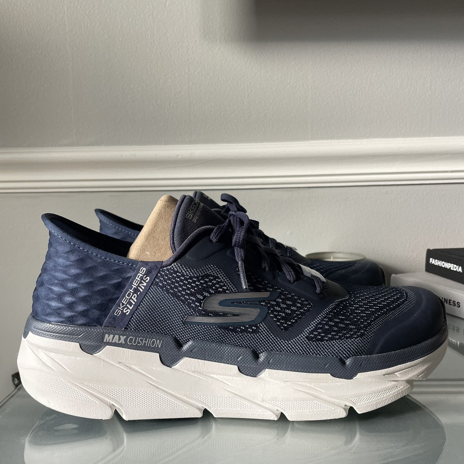 Skechers Slip Ins Max Cushion Navy Blue Sneakers for Men Size 11-image