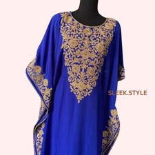 Kaftan Georgette Dubai Farasha Wedding Moroccan Abaya Festive Gown Dress Fancy
