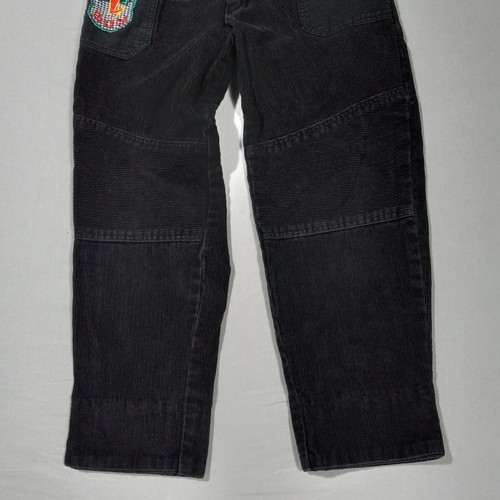 Boys 5 Choozie 80s 90s Vintage Corduroy Double Knee Tapered Pants Streetwear - Picture 3 of 9