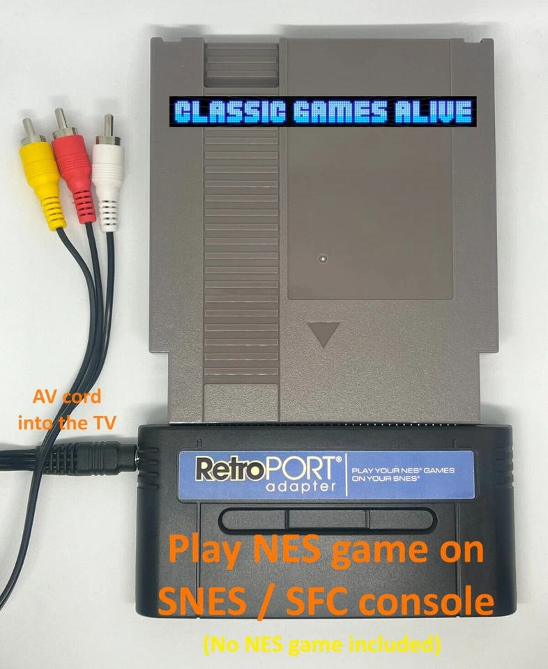 RetroPort Adapter Nintendo NES to Super Nintendo SNES Game Cartridge - Image 2 of 2