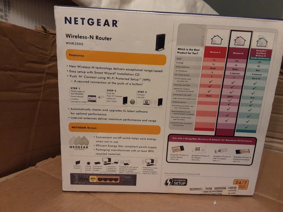 NETGEAR WNR2000 v2 300 Mbps 10/100 Wireless N Router-NEW. Ref:CD_18  - Image 2 of 4