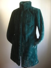 Centigrade Teal Faux Fur Coat 6 8 Jacket Teddy Furry Green Blue Xs