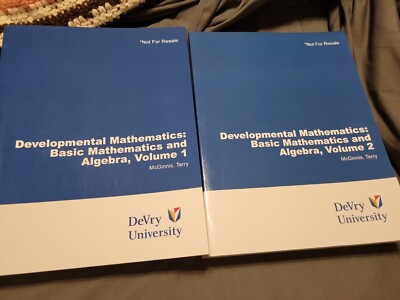 Developmental Mathematics: Basic Mathematics And Algebra Vol 1 & 2
