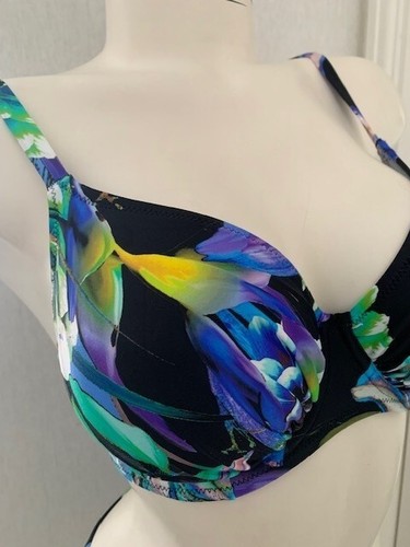 Fantasie Paradise Bay UK 38E Wired Full Cup Unpadded Bikini & XL Mid Rise Bottom - Picture 7 of 11