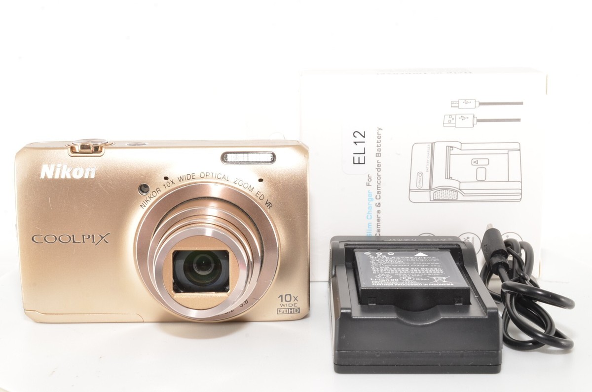Nikon Coolpix S6300 16 MP Compact Digital camera GOLD From