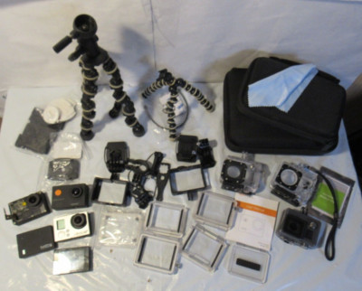 GoPro Hero 3+  Apeman 30  Lot with accessories Parts or Repair  A91M