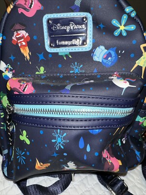 Disney Parks Exclusive Loungefly Inside Out Black w/Blue Mini Backpack