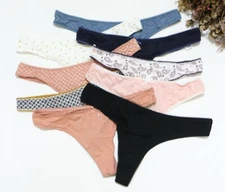 3PCS Women Sexy Thong cotton Underwear Lingerie G-string Panties 2XS-XS-S-M-L-XL