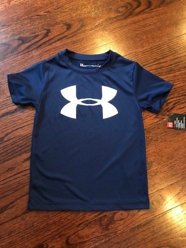 New Under Armour Boy Youth Short Sleeve Tee Heatgear Big Logo Graphic Baseball - Picture 83 of 100