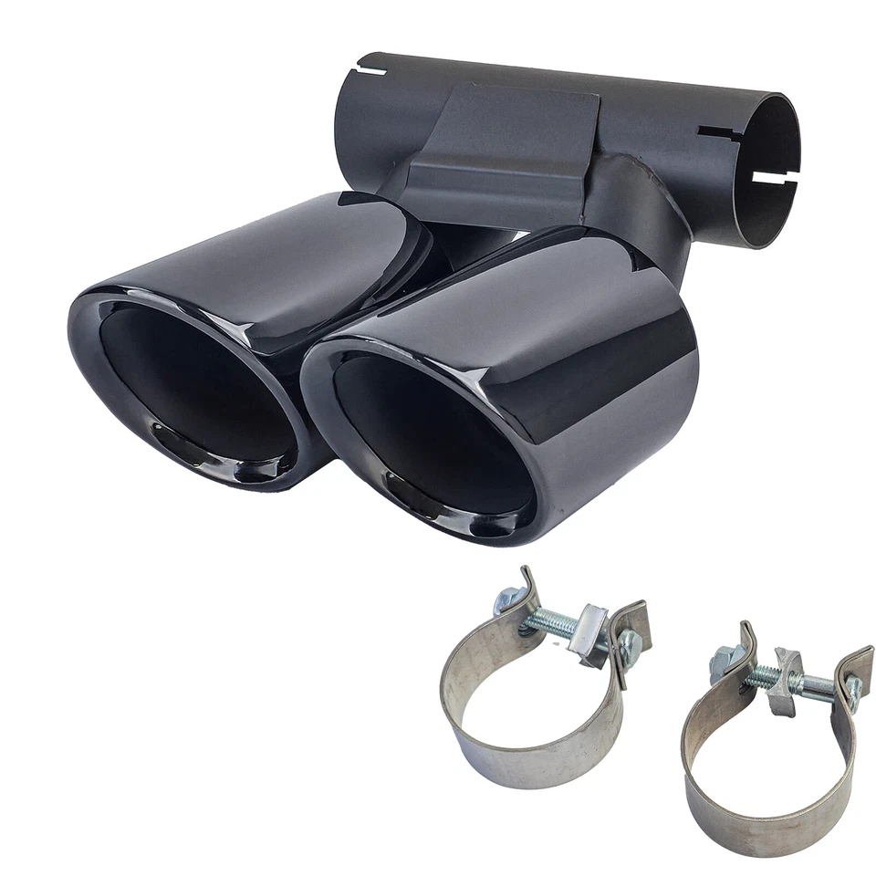 Escape Tubo de Doble Negro Brillo para Porsche 718 Cayman Boxster 982 - Imagen 2 de 4