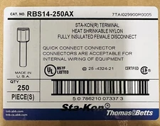 T & B Sta-Kon RBS14-250AX Female Disconnect (250) Terminals