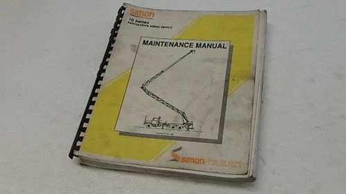 SIMON 10 SERIES BOOM AERIAL BUCKET TRUCK MAINTENANCE MANUAL 